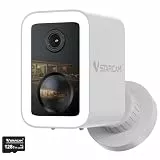 VSTARCAM 2K Überwachungskamera außen & innen, Magnetische Halterung, Kostenloser Cloud-Speicher, Spotlight & Sirene, KI-Bewegungserkennung, 1-6 Monate Akkulaufzeit, 2,4/5GHz WiFi, Farbnachtsicht,IP67
