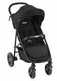 Graco EeZeFold™ Sportwagen mit cleverem Faltmechanismus, ab Geburt bis ca. 3 Jahre (0 bis 15 kg), inkl. Regenverdeck, schwarz, Midnight