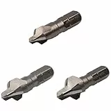 wolfcraft Bohrsenker, Sechskant-Schaft: Ø 3-8 mm |2546000| + Ø 4-10 mm |2547000| + Ø 5-12 mm |2548000| – 2-in-1-Funktion zur Vorbereitung von Verschraubungen in Holz und Kunststoff.
