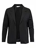 ONLY CARMAKOMA Damen Blazer Große Übergröße | Business Cardigan Strickjacke | Plus Size Basic CARSANIA, Farben:Schwarz, Größe:46-48