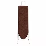 Rörets Bügeltisch Standard Plus – extra Harte Spanplatte – Gebogene Beine – stabile Stahlrohre – Höhenverstellung 64–88 cm – Bügelfläche 28,5×108 cm – Abnehmbarer Bezug (Schmal)