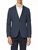 Pierre Cardin Herren Sakko Michel Futureflex Stretch mit Struktur Edles Karo Bicolor Blazer, Blau (Granat 3050), 48