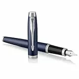Parker IM Füller | Matte Blue | Füllfederhalter mit mittlerer Feder und blauer Tinte | Geschenkbox