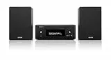 Denon CEOL N-12DAB HiFi-Komplettsystem mit Lautsprechern, CD-Player, Musikstreaming, HEOS Multiroom, Bluetooth, WLAN, AirPlay 2, DAB+ Radio, 2 Optische TV-Eingänge - Schwarz