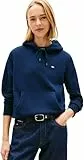 Tommy Jeans Damen Hoodie Flag Regular Fit, Blau (Dark Night Navy), S