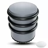 SilverRack® Türstopper Edelstahl Grau Hoch [1 Stück] + 1 extra Wand Türstopper - Premium Tür Stopper ohne Bohren 1,1kg - Schwerer Türstopper Boden - 7,5x8cm Door Stopper