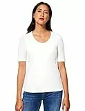 Street One Damen A317665 Basic Kurzarmshirt, Weiß, 44