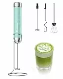 Maestri House Milchaufschäumer Mit Stufenloser Geschwindigkeitsregelung, Usb Aufladbar Milchaufschäumer, Aufschäumer Mit 3 Schneebesens Und Ständer Aus Edelstahl, für Latte Cappuccino und Eier