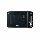 Bauknecht MF 255 B Mikrowelle/Extra Space-Ohne Drehteller/My Menu/Spezialprogramme/Dampfgaren inkl. Dampfgarbehälter/Heißluft/Quarz Grill/Auto Clean/Autom/Rezepte/ 25 L