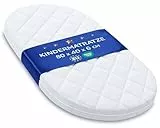 Stubenwagen Baby Matratzen Kinderwagen Basic - Matratze Beistellbett Babywiege Kindermatratze Oval Reisebett Nässeschutz Moseskorb Matraze 40 x 80 Kinderwagenmatratze Oeko-Tex