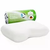 Ergonomisches Seitenschläferkissen NuMOON, Memory Foam Kopfkissen mit PureAir Effekt gegen Milben & Gerüche, HWS Nackenstützkissen mit hautpflegendem Aloe Vera Kissen-Bezug, Ideal für Allergiker