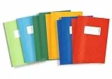 HERMA 19996 Heftumschläge A5 Bast Sortiment, 10 Stück, Hefthüllen mit Beschriftungsetikett & Baststruktur aus strapazierfähiger & abwischbarer Polypropylen-Folie, Heftschoner Set für Schulhefte farbig