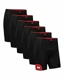 DANISH ENDURANCE Bambus Boxershorts Herren mit langem Bein, Superweich & Atmungsaktiv, 3 oder 6er Pack Schwarz L