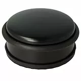 Westcott Türstopper aus Edelstahl Schwarz | Runder Türstopper mit 1,2kg Eigengewicht | Türschonender Gummiring | Extra rutschfeste Unterseite | ⌀ 10cm, Höhe 4cm | Stabil bei Durchzug | E-19002 00