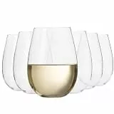 Krosno – Weißweingläser 550 ml – 6er Set – Harmony Kollektion – Bleifreies Kristallglas – Elegantes und Modernes Design