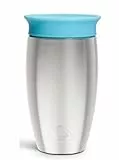 Munchkin Edelstahl Miracle 360 Sippy-Becher | BPA-freier Kleinkind- & Baby-Sippy-Becher | Ideal für Abstillen | Auslaufsichere Kinderbecher | 12+ Monate | 10oz/296ml | Blau