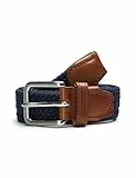 JACK & JONES Herren Gürtel Jacspring Woven Belt Noos, Navy, 95