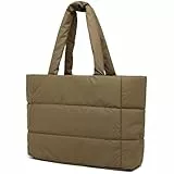 Myhozee Puffer Bag Damen Tasche Elegant - Handtasche Damen Tote Puffect Shopper Groß Umhängetasche Hobo Bag Warme Schultertasche Bag Winter Handbag Stepptasche Einfarbig