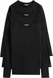 Tommy Hilfiger Herren Langarmshirts Basic, Schwarz (Black/Black/Black), S