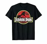 Jurassic Park Classic Red and Yellow T-Rex Logo T-Shirt