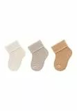 Sterntaler Erstlingssocken 3er Pack uni - Unisex Baby Socken mit Viskose-Anteil (aus Bambuszellstoff) - hautsympathische Sommer Strümpfe für Neugeborene, sand, Größe 0