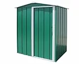 Duramax ECO 5 x 4 (1.56 m²) Metallgerätehaus, feuerverzinktes Metall gerätehaus - Geräteschuppen, verstärkte Dachkonstruktion, wartungsfreier und wetterfester Metallschuppen, Grün