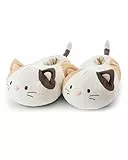 NICI Hausschuhe mymochi Katze Angy 40-43 (L) - weiß - Warme Kuscheltier Hausschuhe aus Plüsch für Kinder und Erwachsene, Tier-Schuhe mit Anti-Rutsch Sohle, Slippers
