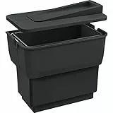 BLANCO SINGOLO | Abfall Mülleimer | System zur Montage an Schwenktüren | Systemabdeckung | 1 x 14 Liter Eimer | Ein Model für 45er, 50er und 60er Unterschränke | Öffnet bequem mit der Schranktür