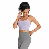 Dmwhsy Sport-BH für Damen mit Langen Gepolsterten Trägern Gekreuztem Vorderteil und Kurzem Schnitt Geeignet für Yoga Laufen und Fitnesstraining