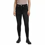 Calvin Klein Damen Jeans Hose High Rise Ankle Skinny Fit, Schwarz (Denim Black), 36W