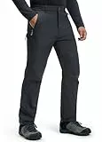 Libin Thermohose Herren Winter Softshellhose Wasserdicht Winddicht Gefüttert Skihose Wanderhose Winterhose Outdoorhose Schneehose Regenhose Trekkinghose, Dunkelgrau L