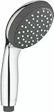 GROHE Vitalio Start 100 - Handbrause (wassersparend, 2 Strahlarten, universale Befestigung, robust), rund, chrom, 27946000