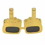 Cadimus Lustige Sonnenbrille,Kreativer Mittelfinger Partybrille,Golden Partybrille Lustig，Neuheit Sonnenbrille Party Brille,für Partys und Fotoshootings