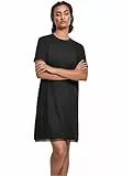 Urban Classics Damen Ladies Boxy Lace Hem Tee Dress Kleid, Black, L