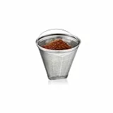 GEFU Kaffeefilter FLAVO Gr. 4 | Dauerfilter aus Edelstahl mit Zweischicht-Filtersystem | Passend für Handfilter & Kaffeemaschine | Umweltfreundlich & Wiederverwendbar