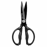 Sunnecko Küchenschere Haushaltsschere Schere Küche - 8 Zoll Bonsai Schere Micro Mehrschichtige Japanische Küchenschere Schwarz Titanbeschichtete Kräuterschere Edelstahl Gemüseschere Kitchen Scissors