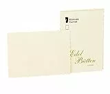 Rössler Edel Bütten-Kartenpack | Kartenset | 20 Blanko Karten zum Selbstgestalten | Format DIN A6 | Einladungskarten blanko | 11 x 2 x 21 cm | 1 Stück | Farbe: Ivory