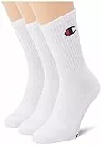 Champion Unisex Core 3PP Crew Füßlinge, Weiß, 43-46 (3er Pack)