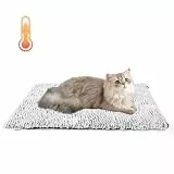 Nobleza Selbstheizende Decke für Hunde & Katzen, Wärmedecke Katze Ohne Strom Winter, Wärmematte Hund, Flauschig Waschbar, Thermodecke für Hunde Outdoor, Geräuschlos rutschfest, 50x40cm