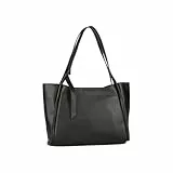 Gabor bags Laci Damen Shopper Umhängetasche Reißverschluss Groß Schwarz