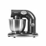 Cecotec Küchenmaschine Cecomixer Compact. 1000 W, Fortgeschrittenes Zahnrad-System und Planetenbewegung, 5,6 l Edelstahlschüssel, 6 Funktionen, 4 Geschwindigkeitsstufen, Transparenter Deckel