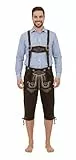 TR Martha Herren Trachten Kniebundhose - Trachten Lederhose Kniebundhose, Dunkelbraun , 52