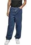 Urban Classics Herren Jeans, Regulär, Baumwolle, Mid Indigo Washed, 32