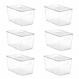 Vtopmart 6er-Pack XL transparente Aufbewahrungsbehälter mit Deckel