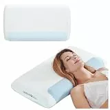 Coolux Sleep Ergonomisches Memory Foam Kissen mit 2 Höhen (10/11.5 cm) - Nackenstützkissen für Seitenschläfer & Rückenschläfer, CertiPUR-US & Oeko-TEX 100 Zertifiziert, Mit Waschbarem Kissenbezug