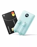 WeeFancy Power Bank 10000mAh Powerbank Klein Mini Powerbank mit integrierten Kabeln USB C Externe Handyakkus 3 Ausgänge & 3 Eingänge Kompatibel mit iPhone/Samsung/Huawei/Xiaomi/OnePlus (Blau)