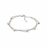 Fossil Armband Für Frauen Vintage-Motive, 19 Cm Dreifarbiges Edelstahlarmband, JF02854998