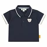 Steiff Poloshirt Kurzarm EU Größe 80 Peacoat, Polo-Shirt kurzärmelig, Polohemd für Kinder, Hemd mit Kragen, weich und bequem, waschmaschinenfest
