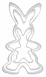Dr. Oetker Ausstecher Hasenfamilie – Goldiges Ostern, 3-teiliges Set, Weißblech/verzinnt, backofengeeignet, Designed in Germany