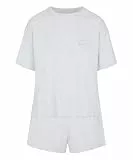 HUNKEMÖLLER Pyjama-Set aus Baumwolle - Soft Grey Melange - L